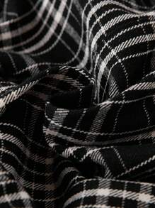 2pcs Girls' Knitted Thermal Underlayer And Washed Denim Pinafore Pants Set - Multicolor - View 6