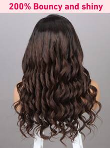 Density Pro Loose Wave 1B/4# Ombre Balayage Salon Hair Color FullCuticle Loose Body Parting Max 13x4 High Density Human Hair Skin Melt Lace Frontal WigWith Invisibl Natural Look - S4 - View 6