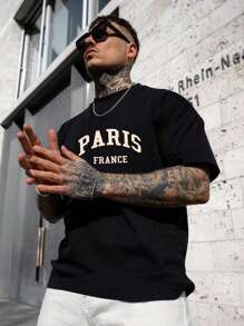 Men Letter Graphic Tee