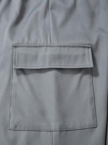 SHEIN Explorewe Conjunto de ropa de 2 piezas de sudadera con gráfico vintage y pantalones cargo para niña adolescente de ropa urbana