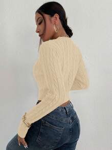 Calvaya Dames effen kleur minimalistische casual pullover trui