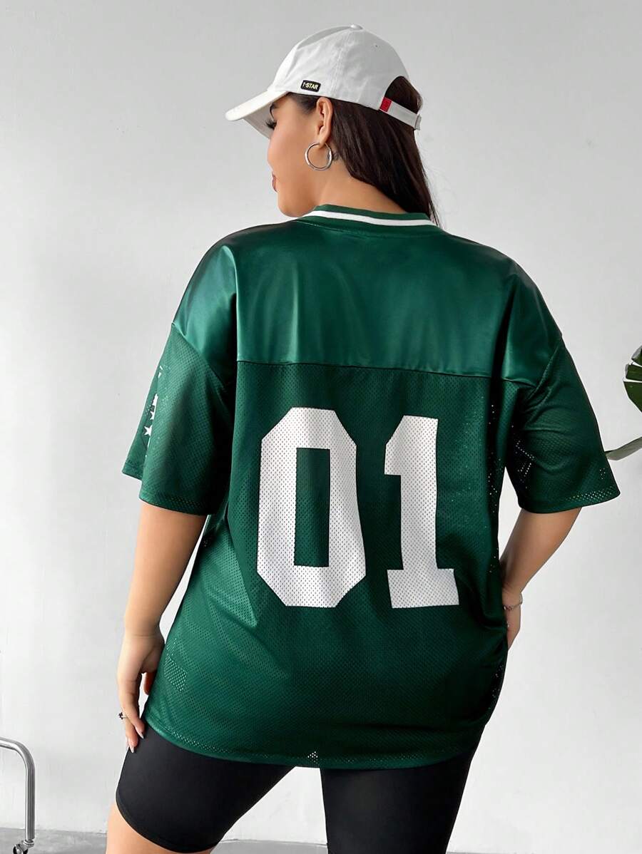 SHEIN EZwear Plus Size Women's Summer To Early Autumn Casual Sports