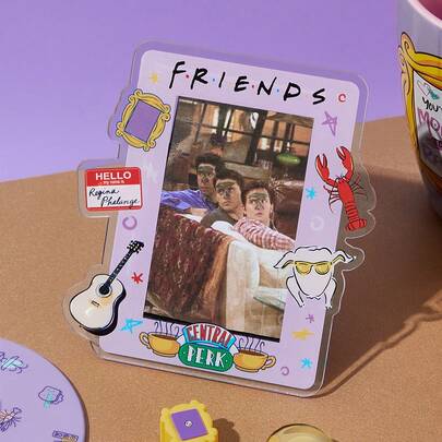 FRIENDS X SHEIN 1pc Slogan & Coffee Pattern Refrigerator Magnet Frame,Gifts