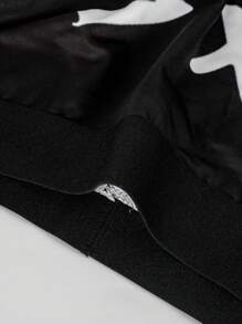 Men's Mid-Rise Letter Print Briefs - Black and White - View 6