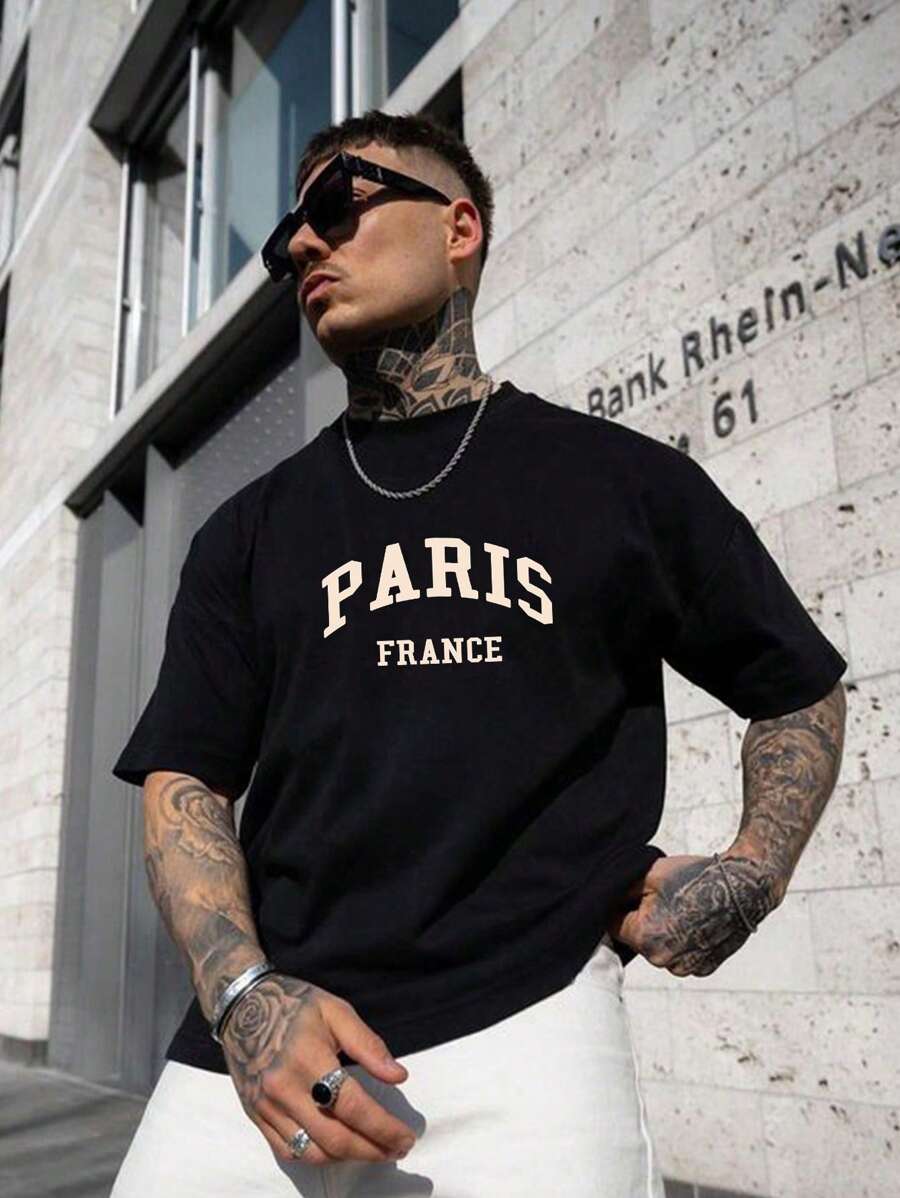 Men Letter Graphic Tee