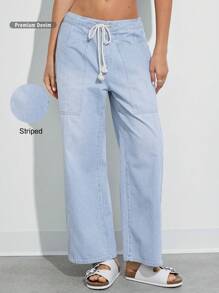 WESTFADE Jean cheville en coton denim rayé Top de gamme
