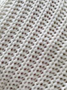 Chiquease Damski sweter w jednolitym kolorze, z prostym dekoltem w kształcie litery V i luźną dzianiną