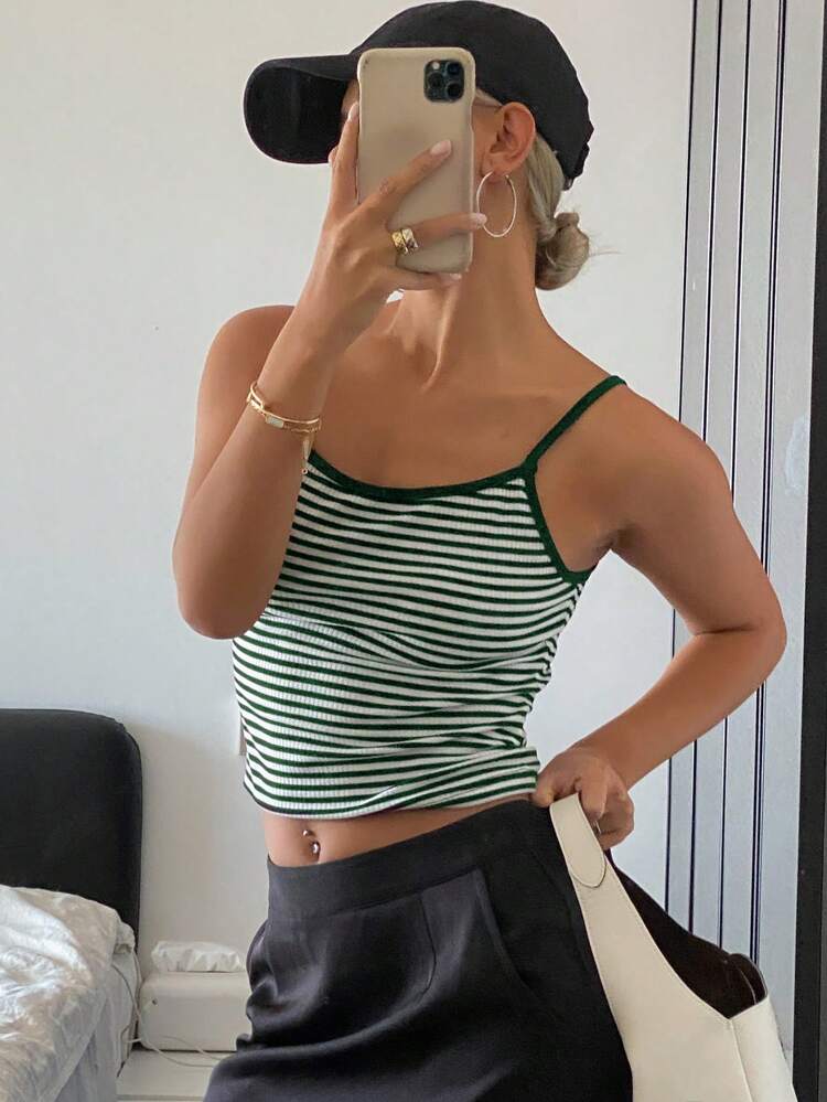 Women's Casual Striped Camisole Tank Top For Summer