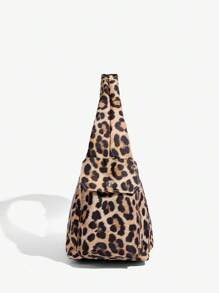 SHEIN ICON SENHORAS, MULHERES Bolsa de Ombro, BOLSA HOBO, Meninas Elegantes, Doces e Legais, Y2K, Estampa de Leopardo, Rua, Para Compras, Escola, FACULDADE, Encontro