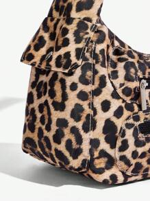 SHEIN ICON SENHORAS, MULHERES Bolsa de Ombro, BOLSA HOBO, Meninas Elegantes, Doces e Legais, Y2K, Estampa de Leopardo, Rua, Para Compras, Escola, FACULDADE, Encontro