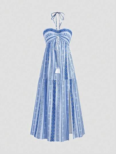 Sweetra Women's Sleeveless Dress For Beach Vacation, Summer Maxi Women Outfit