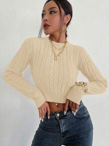 Calvaya Dames effen kleur minimalistische casual pullover trui