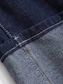 女士休闲破洞阔腿牛仔裤