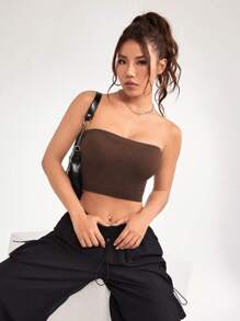 Easithlete 交叉缠绕前短款运动 T 恤健身上衣 长袖长袖短款上衣 健身抹胸上衣