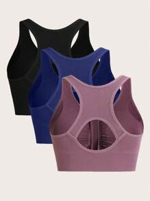 1pc Wireless Seamless Front Closure Bra For Women - Multicolor - View 2