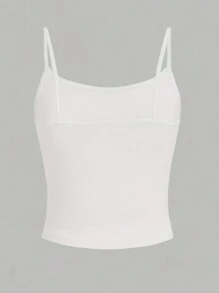 INAWLY Y2K Hibiscus Flowers Graphic Camisole Top - White - View 2