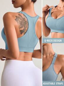 Easithlete Einfarbigs Tank-Top für Damen zur Fitness und als Sport-BH für den täglichen Gebrauch