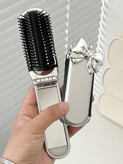 Kawaii 1pc Foldable Silver Color Plastic Hair Comb