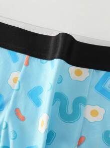 3pcs/Pack Men's Random Print Boxer Briefs - Multicolor - View 4