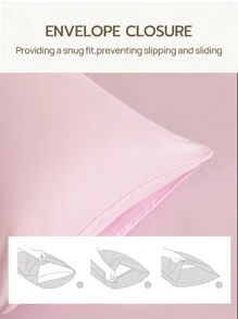 2pcs Pink Super Soft Plain Pillowcase Lightweight Bedding Envelope Closure Solid Color Bed Pillow Cover, For Bedroom Dormitory Bedding Back School Bedding
