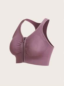 1pc Wireless Seamless Front Closure Bra For Women - Multicolor - View 5