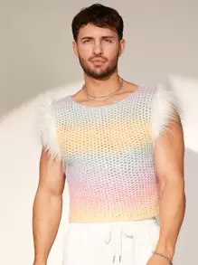 FeverCity Men's Short Fitted Sweater (Fluffy) - Multicolor - View 1