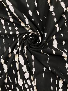 Breezaya 女式全印花 V 领连衣裙，秋季长款女装