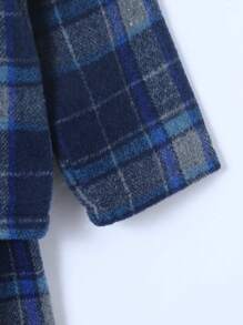 年轻男孩经典格子西装搭配领结，绅士风度 - 藏蓝色 - 查看 4