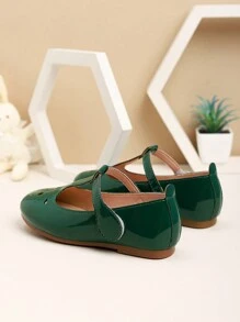 1 双时尚女孩春秋镂空平底鞋 - 綠色 - 查看 2