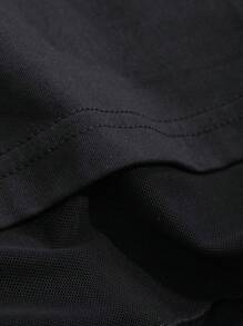 FRIFUL Women's Casual Solid Color Loose T-Shirt, Spring & Summer,Back To School Clothes Long Sleeve Women Tops,Fall Women Clothes - Black - View 3