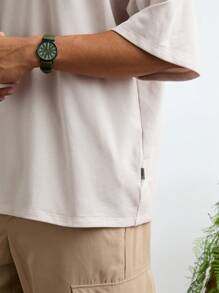 Manfinity VCAY Polo a maniche corte da uomo casual in maglia, vestibilità morbida, tinta unita