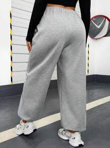 Flirla 女式休闲运动裤，带口袋，保暖内衬，弹性腰部，加大码