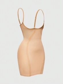 SHEIN Shape Shaping Open-Bust Shapewear Slip Dress Body Shaper Bust& Butt Lifter-Tummy Waist Thigh Control