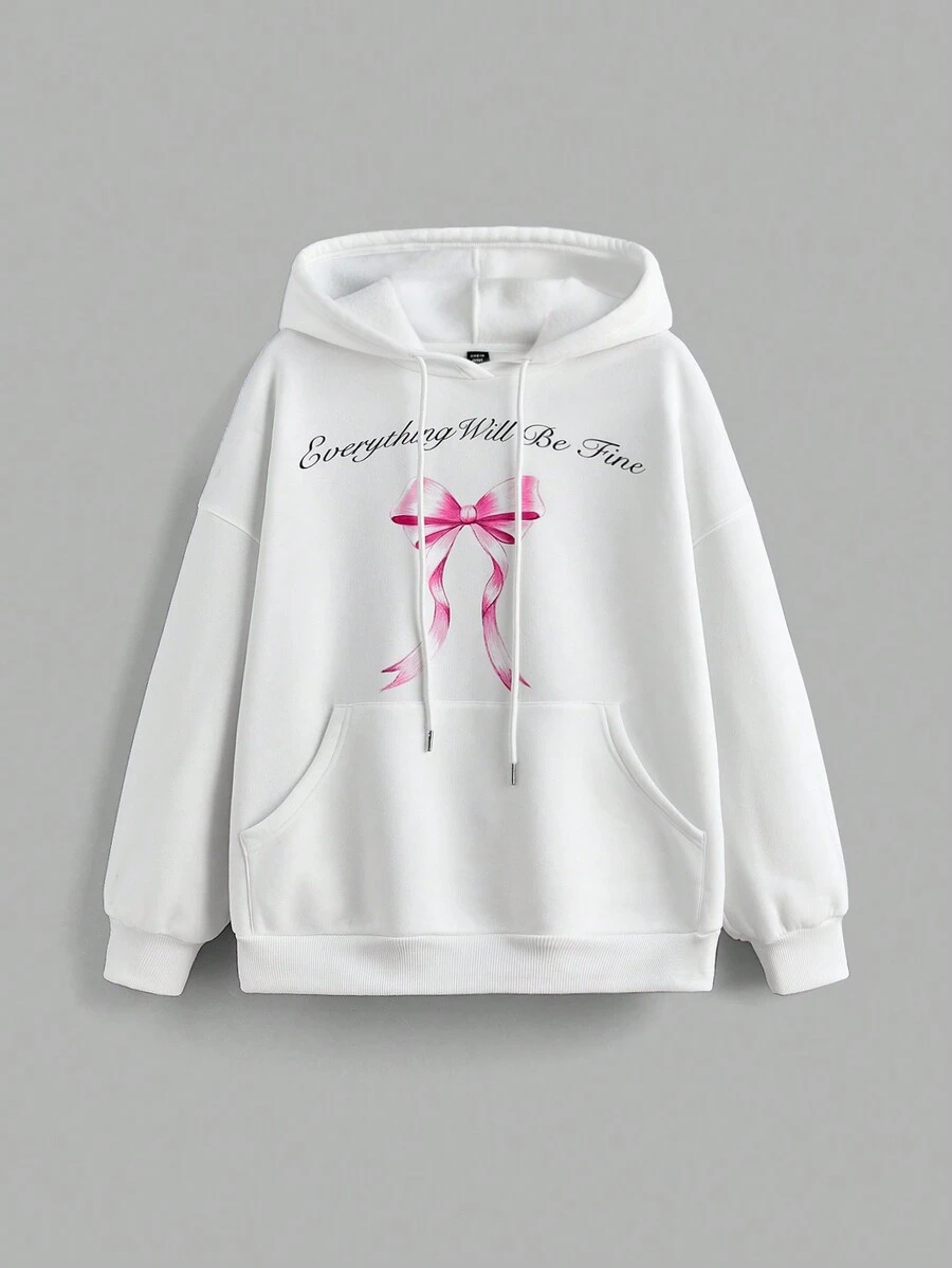 SHEIN MOD Sudadera con estampado de mariposa blanca para mujer de talla grande - Blanco - Ver 1