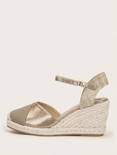 Styleloop Sandalias de plataforma y cuña tejidas de cuerda para mujer, estilo bohemio para usar en festivales de música western y fiestas