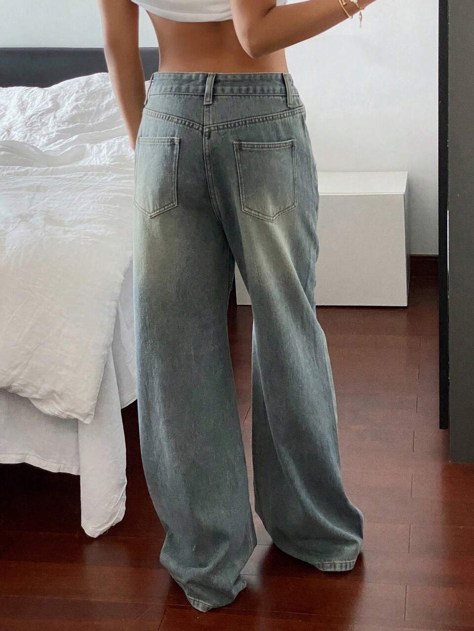 Women Plain Simple Everyday Jeans