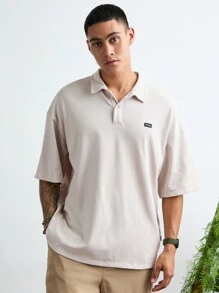 Manfinity VCAY Polo a maniche corte da uomo casual in maglia, vestibilità morbida, tinta unita