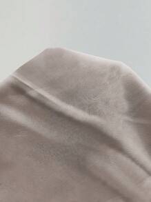 Chiquease 纯色长袖缺口领纽扣装饰休闲西装外套 - 卡其色 - 查看 7