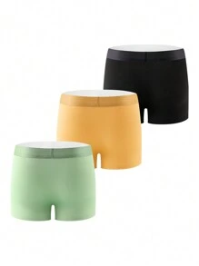 Men's Casual Knitted High Stretch Multicolor Letter Tape Trunks Underwear - Multicolor - View 2