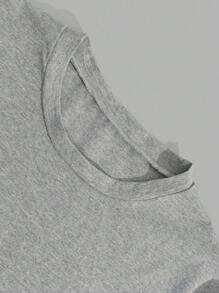 RueChic Ensemble t-shirt régulier et vêtement d'intérieur imprimé d'ours et de lettres pour hommes