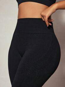 Slayoga Leggings aderenti senza cuciture minimal in colore unito per uso quotidiano da donna