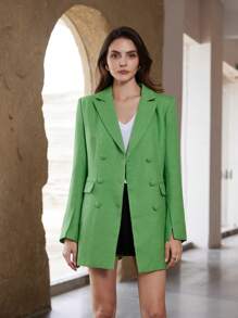 Aveloria Modichic Elegante y premium chaqueta blazer de corte amplio y largo con puño dividido