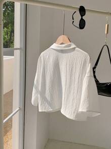 Comfortcana Plus Size Women's Short White Shirt