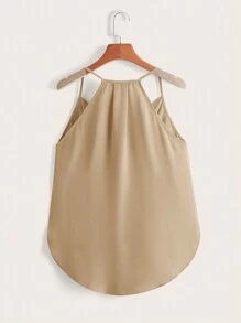 SHEIN Clasi Women's Summer Solid Color Wrap Around High Low Hem Cami Tank Top - Multicolor - View 4