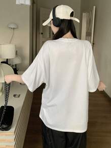 DAZY Oversized T-Shirt mit Schleife und weiter Passform, Kurzarm