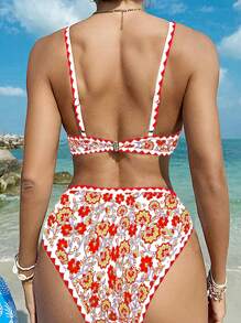 Swim Vcay Baju Renang Bikini Wanita Motif Acak, Cocok untuk Digunakan di Musim Panas - MultiWarna - View 2