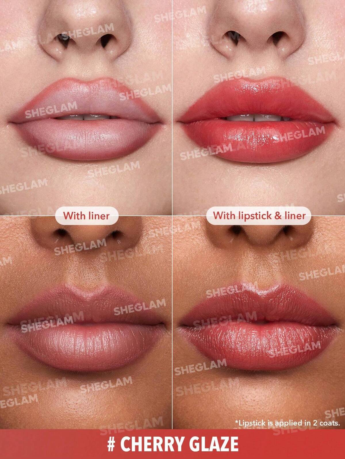 Glam 101 Sheer Tinted Lipstick & Liner Duo-Cherry Glaze