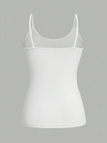 SHEIN EZwear 4pcs Casual & Simple Style Camisole Tank Tops For Women, Summer Back To School - Multicolor - View 7