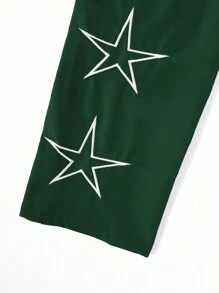 Quần kẻ sọc ngang họa tiết ngôi sao cho nam - Màu xanh lá cây đậm - Xem 7