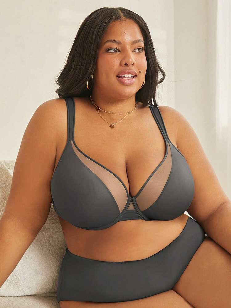 플러스 드림 컬브 서포트 + 부드러운 풀 커버리지 서포트 와이드 스트랩 푸쉬업 티셔츠 브라